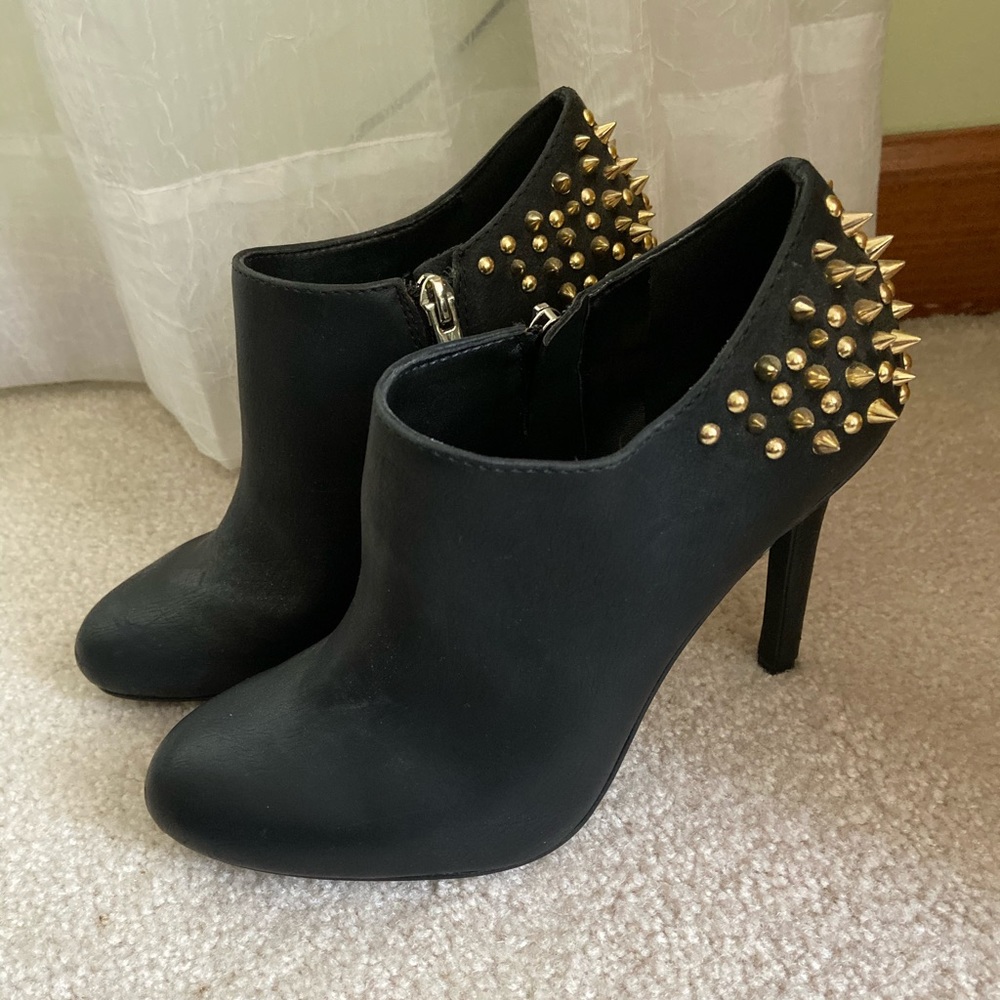 Jessica Simpson Black Studded Heeled Booties